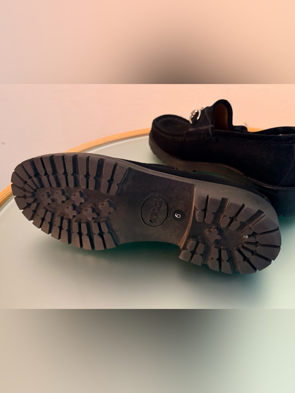 Gucci Black Suede Women’s Slip-On Loafers